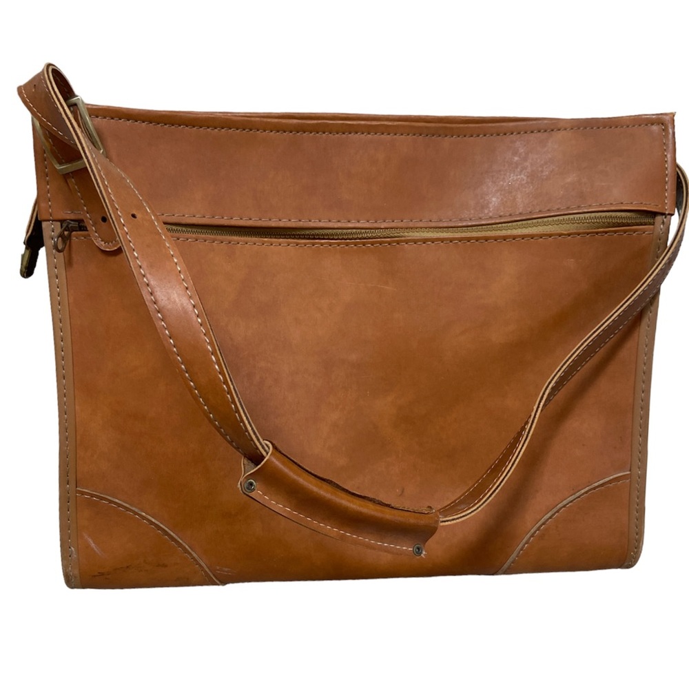 Hartmann Leather-Look Lined
Weekender Tote Brief Case Adjustable Straps CLASSIC! - Picture 3 of 13